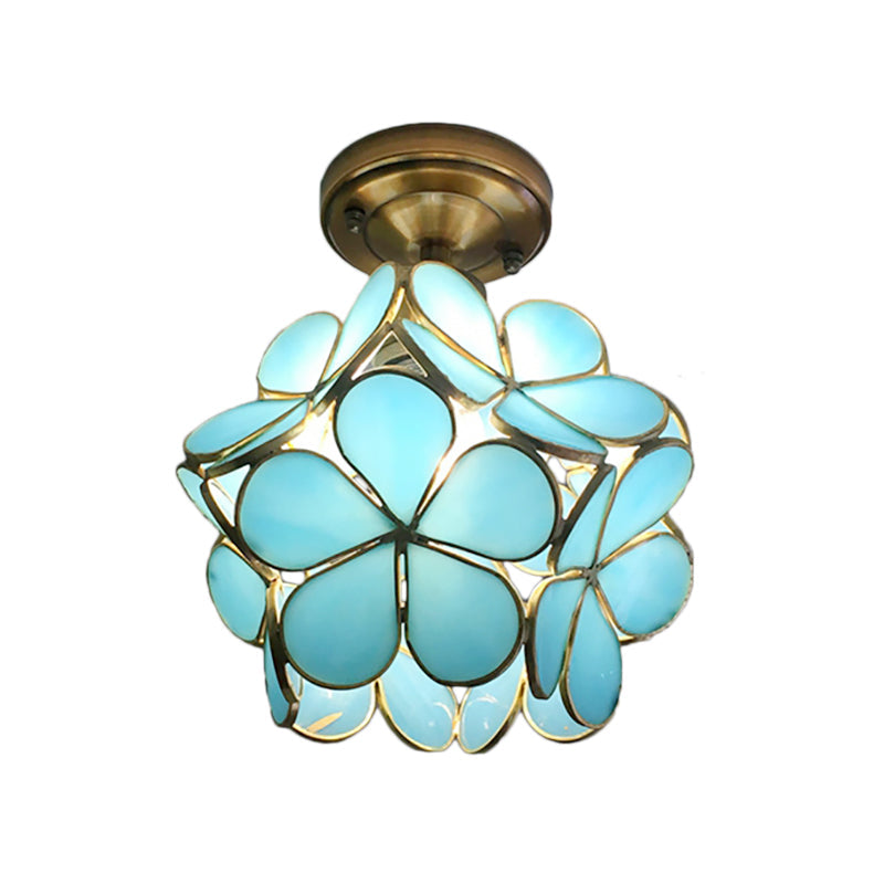 Retro Flower Ceiling Light | Colourful Vintage-Inspired PVC Flush Mount | Meowbutter