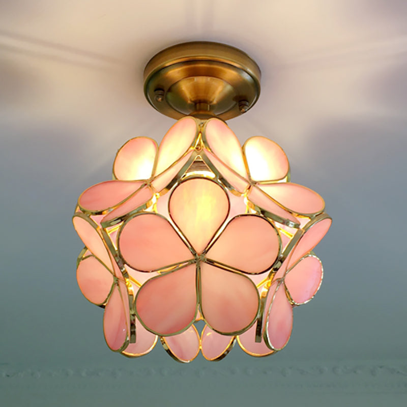 Retro Flower Ceiling Light | Colourful Vintage-Inspired PVC Flush Mount | Meowbutter