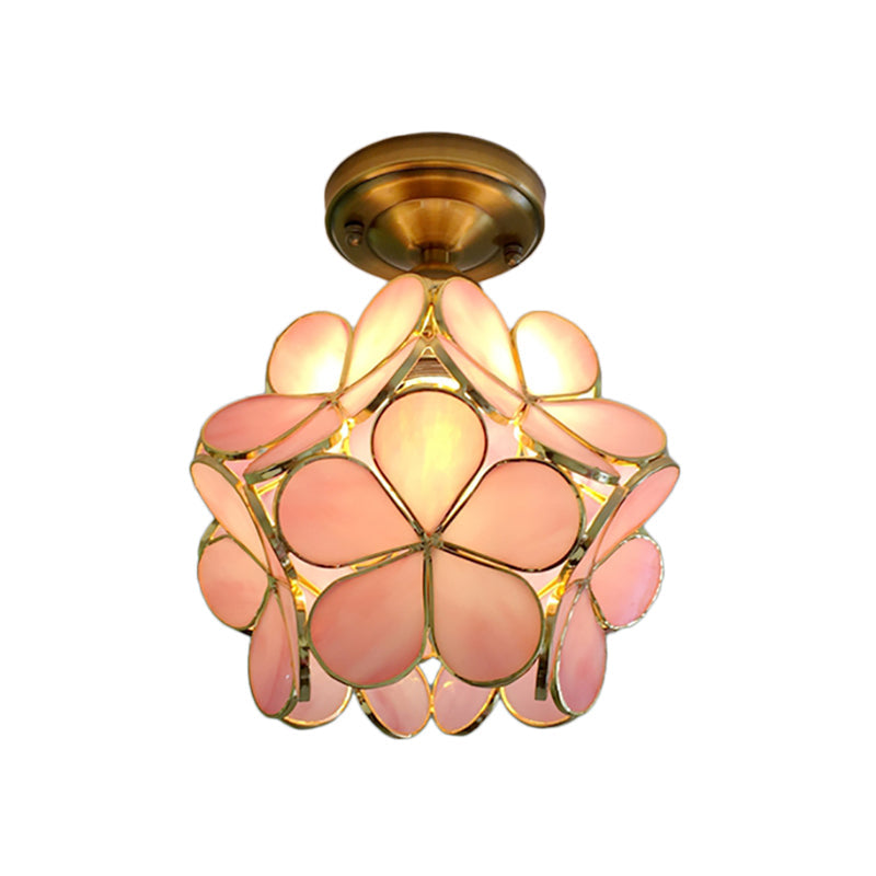 Retro Flower Ceiling Light | Colourful Vintage-Inspired PVC Flush Mount | Meowbutter