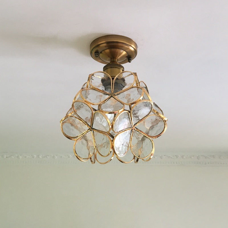 Retro Flower Ceiling Light | Colourful Vintage-Inspired PVC Flush Mount | Meowbutter