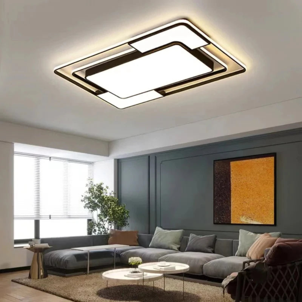 Fjernstyret LED-loftslampe | Moderne geometrisk design | Meowbutter