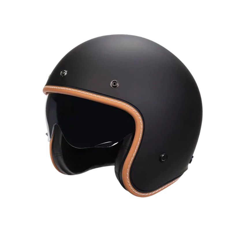 Minimalist Retro Open Face Motorcycle Helmet – DOT & ECE Certified | meowbutter