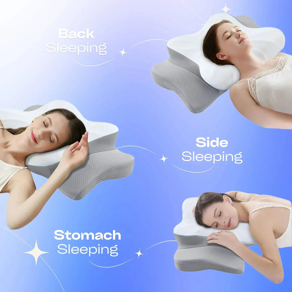 Ultra Cooling Pillow With Contoured Memory Foam For Restful Sleep