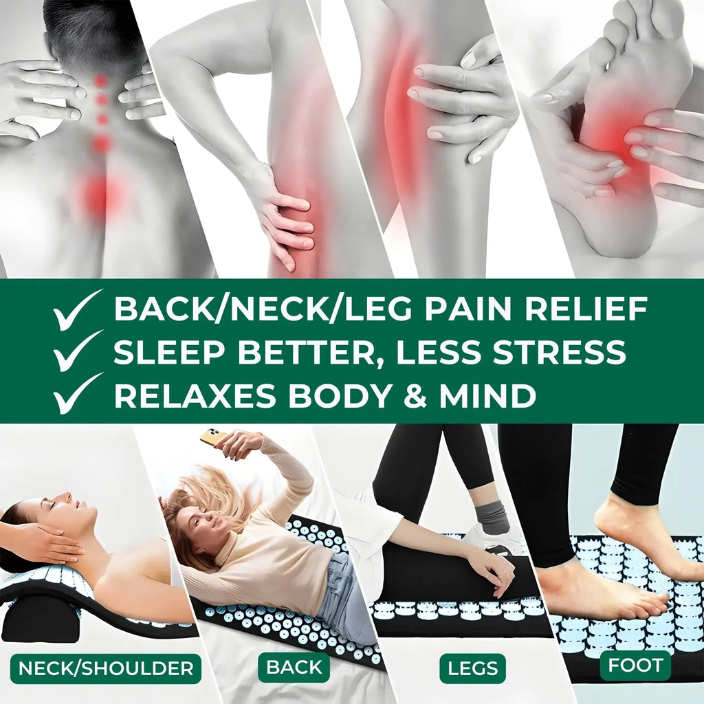 Acupressure Mat and Pillow Bundle for Relaxation