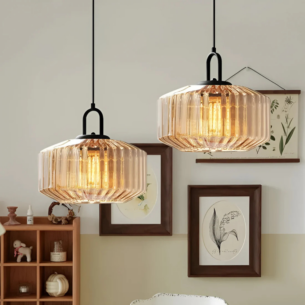 Mireta Glass Pendant Light | Retro-Coloured Glass Design | Meowbutter