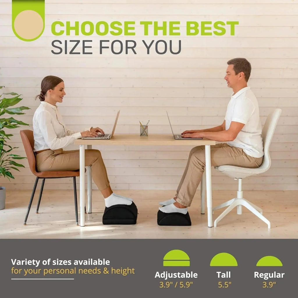 Foot Rest For Desk Use With Plush Velvet Cover