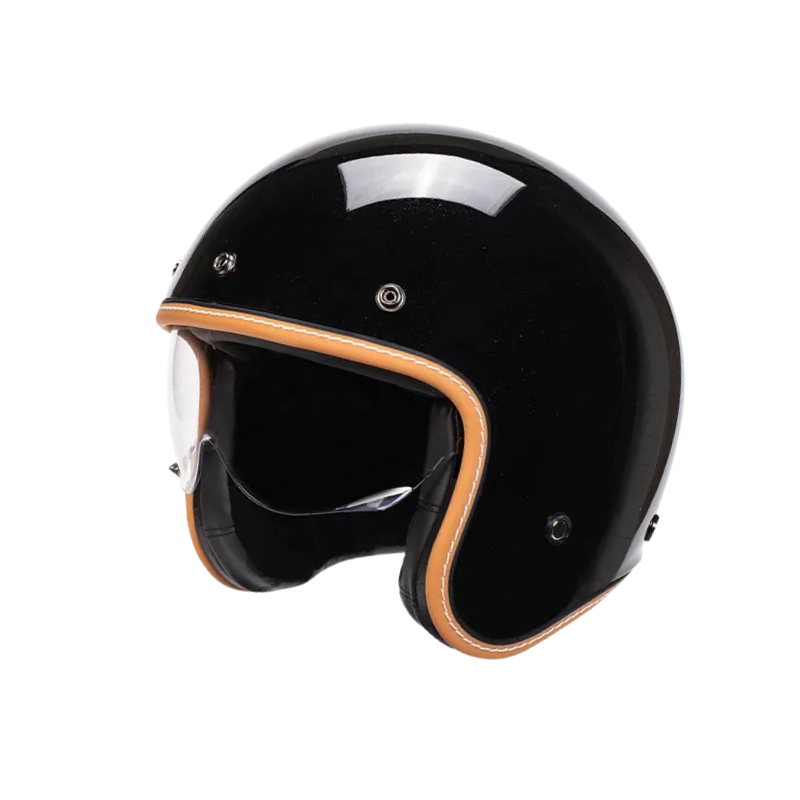 Minimalist Retro Open Face Motorcycle Helmet – DOT & ECE Certified | meowbutter