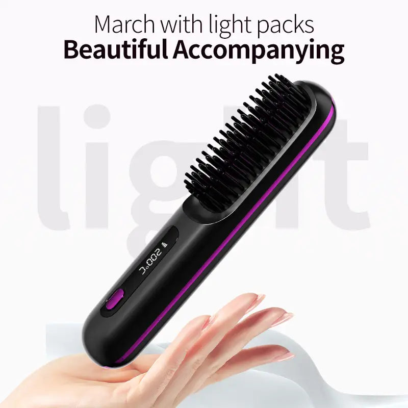 Tragbare Haarstyling-Bürste – kabelloses, wiederaufladbares Design – glattes Styling-Werkzeug | meowbutter