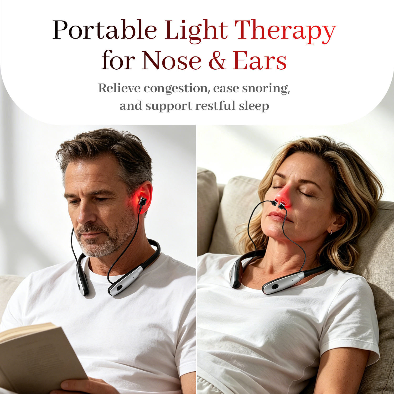 Dual-Action Nasal & Ear Laser Device for Daily Comfort and Wellness Support