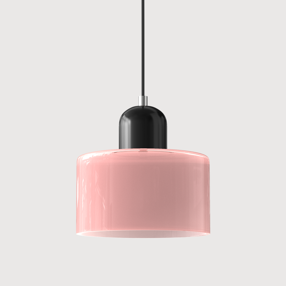 Bauhaus Glass Pendant Light — Vibrant Modernist Colored Shade