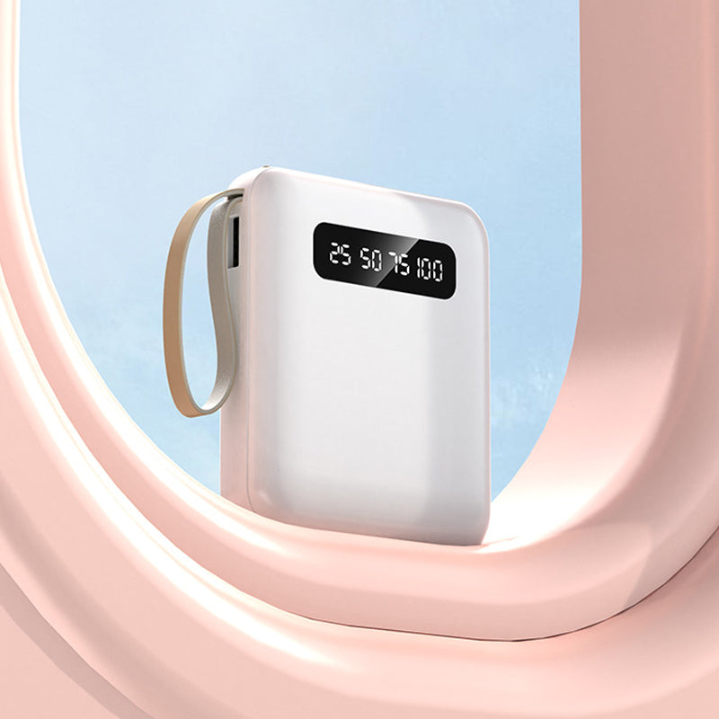 4 az 1-ben Power Bank - USB-C Gyors Töltés - 10000 és 20000mAh - Fekete, Fehér és Lila | meowbutter