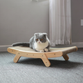 Kradsebræt til katte, buet katteseng i træ | Meowbutter