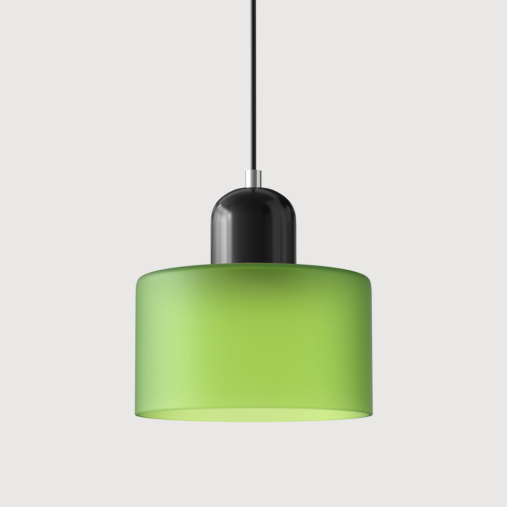 Bauhaus Glass Pendant Light — Vibrant Modernist Colored Shade