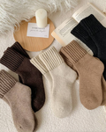 Pacote de Cinco Pares de Meias em Fleece Tricotadas para Uso Diário
