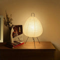 Minimalist Zen Table Lamp — Handformed Rice Paper Shade