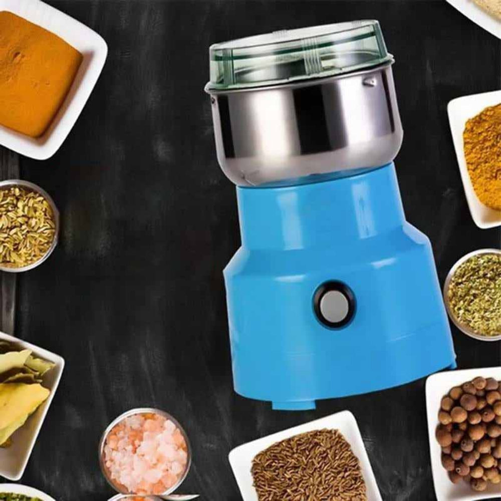 Stainless Steel Electric Spice and Coffee Grinder — Compact, High-Torque Motor