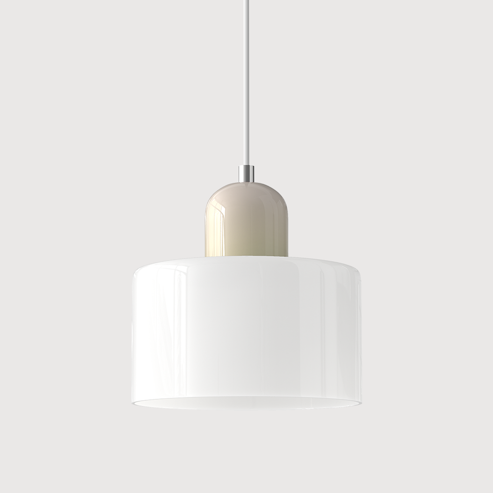 Bauhaus Glass Pendant Light — Vibrant Modernist Colored Shade