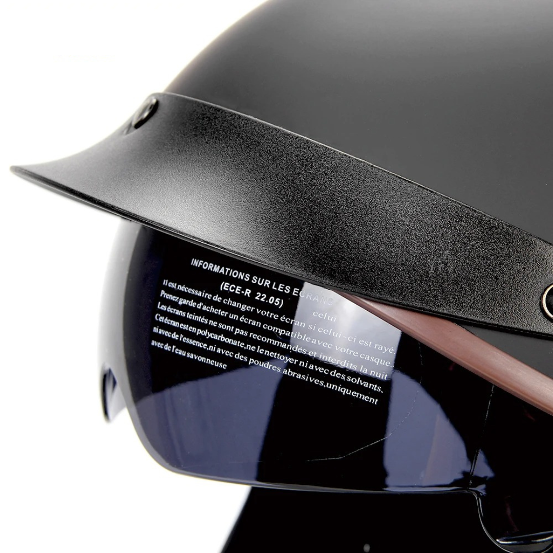 Casco de motociclista abierto estilo clásico – Certificado DOT - Meowbutter