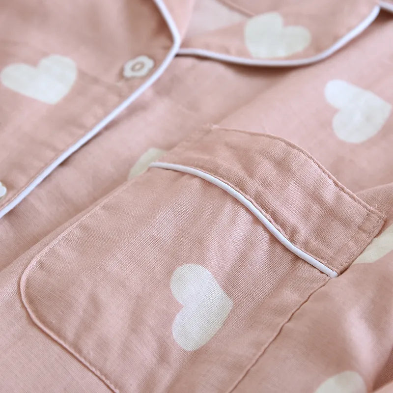 Set pigiama Heartly in cotone 100% per il sonno a casa