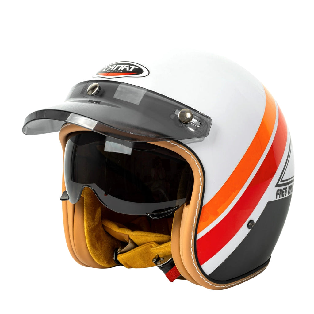 The Street King - Vintage Open Face Helmet - DOT & ECE Approved - Meowbutter