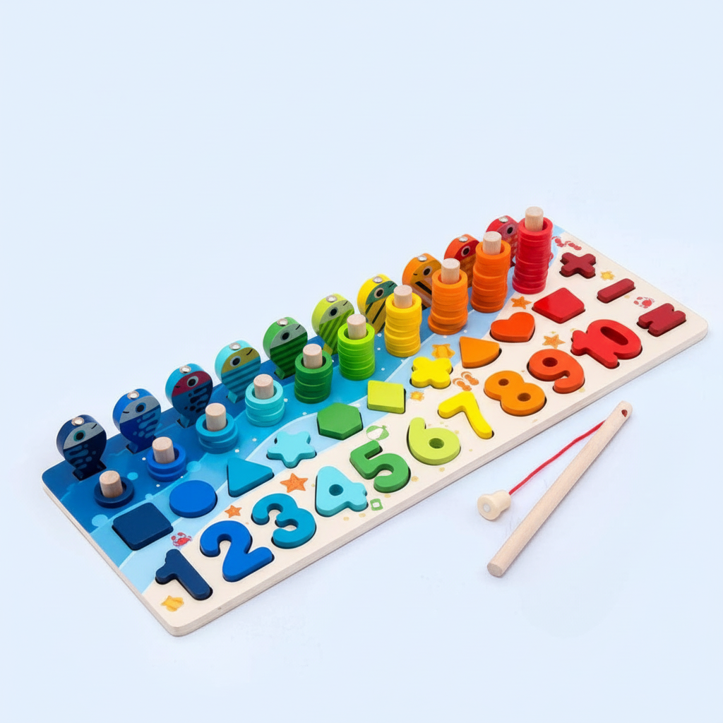 Ξύλινος πίνακας δραστηριοτήτων Montessori — διαδραστικό εκπαιδευτικό παιχνίδι πρακτικής μάθησης