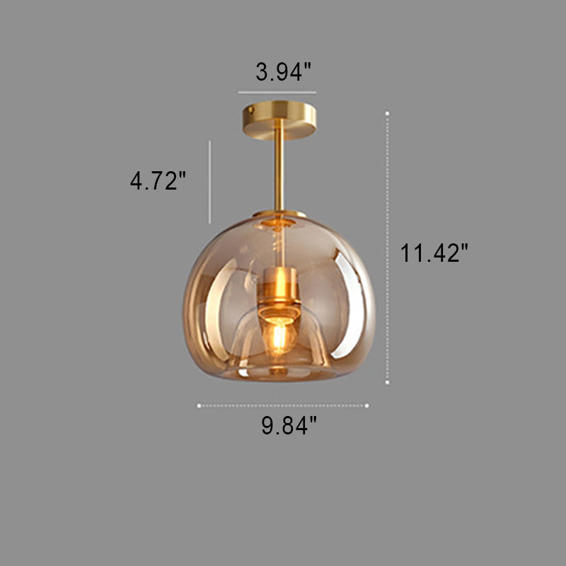 Nordic Glass Ball Ceiling Light | Semi-Flush Mount | Meowbutter