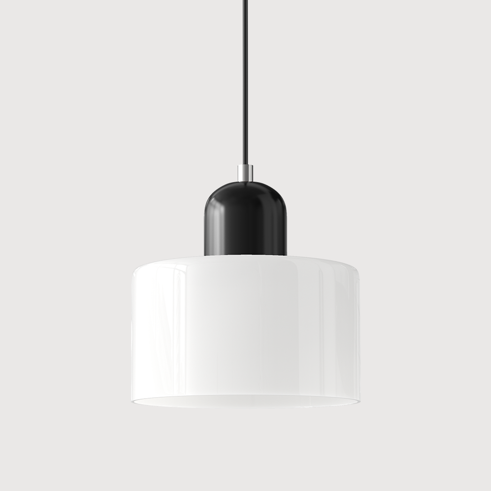 Bauhaus Glass Pendant Light — Vibrant Modernist Colored Shade