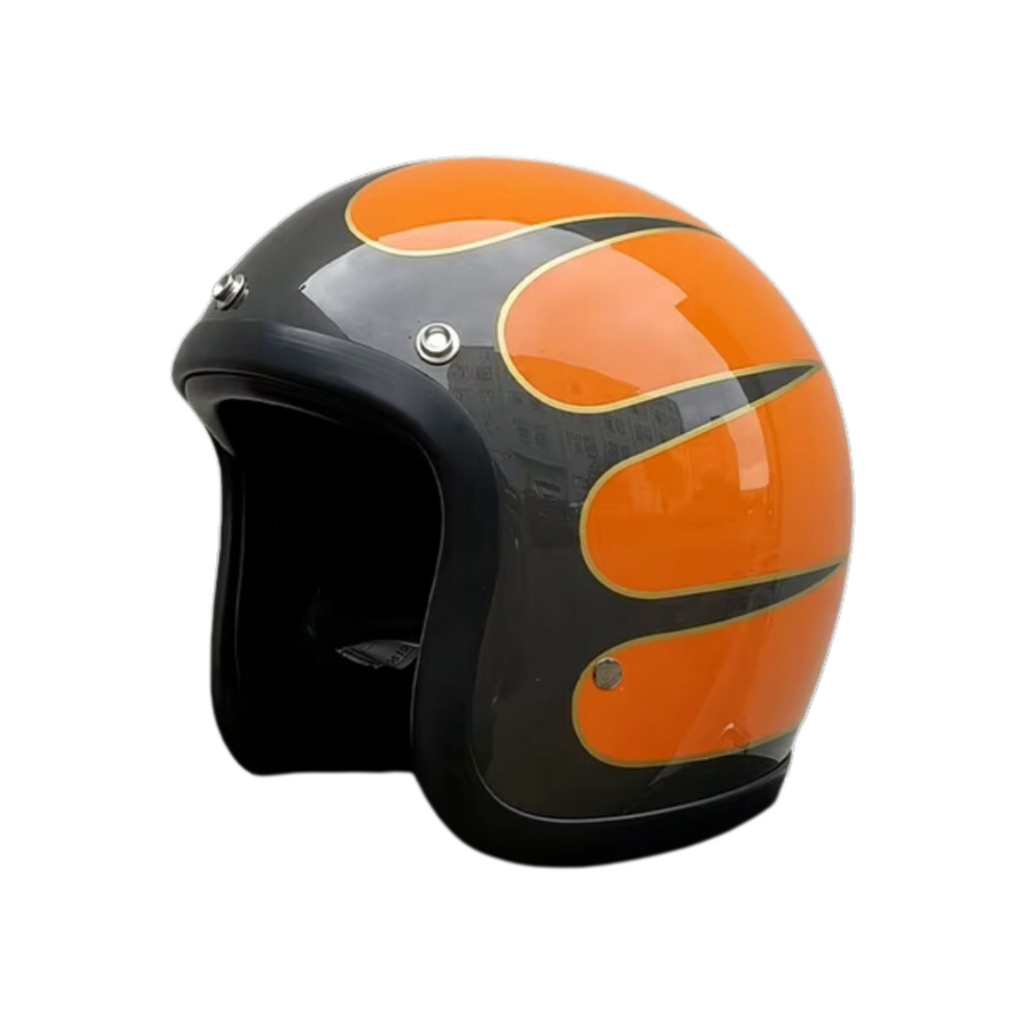 Casco Moto Vintage Chopper Low Profile - Omologato DOT & ECE | meowbutter