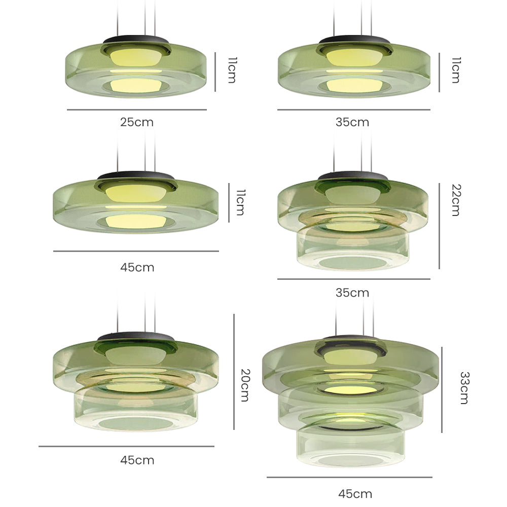Glass Pendant Lamp | Bauhaus Style Hanging Light | Meowbutter