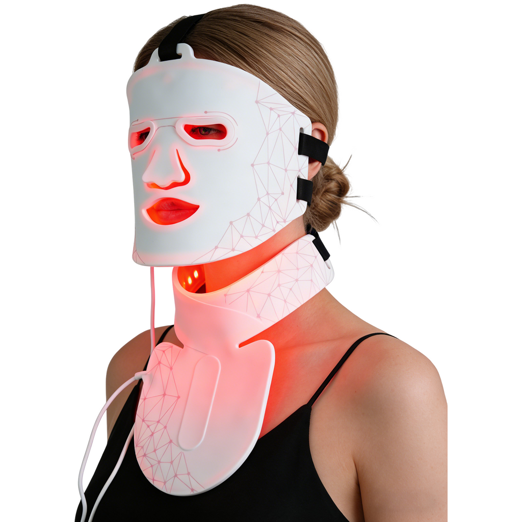 LED Face & Neck Mask for Fine Lines, Redness, and Daily Skin Renewal