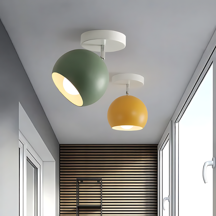 Lampada da soffitto Nordic Macaron | Lampada rotonda moderna in alluminio | Meowbutter