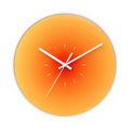 Sunset Gradient Glass Wall Clock — Silent Quartz Movement