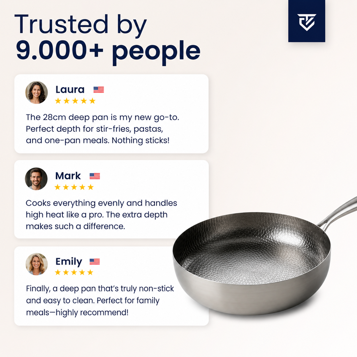 The Multi-Purpose Titanium Deep Pan (28cm)