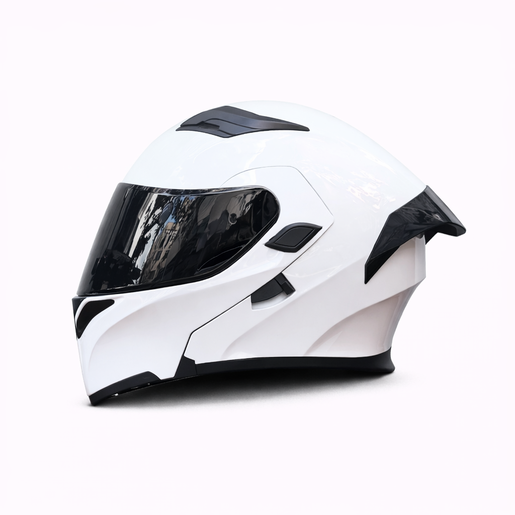Kask motocyklowy ORZ Z-169 z podnoszoną szczęką, pełna osłona twarzy, podwójna szyba, zatwierdzony przez DOT i ECE - Meowbutter
