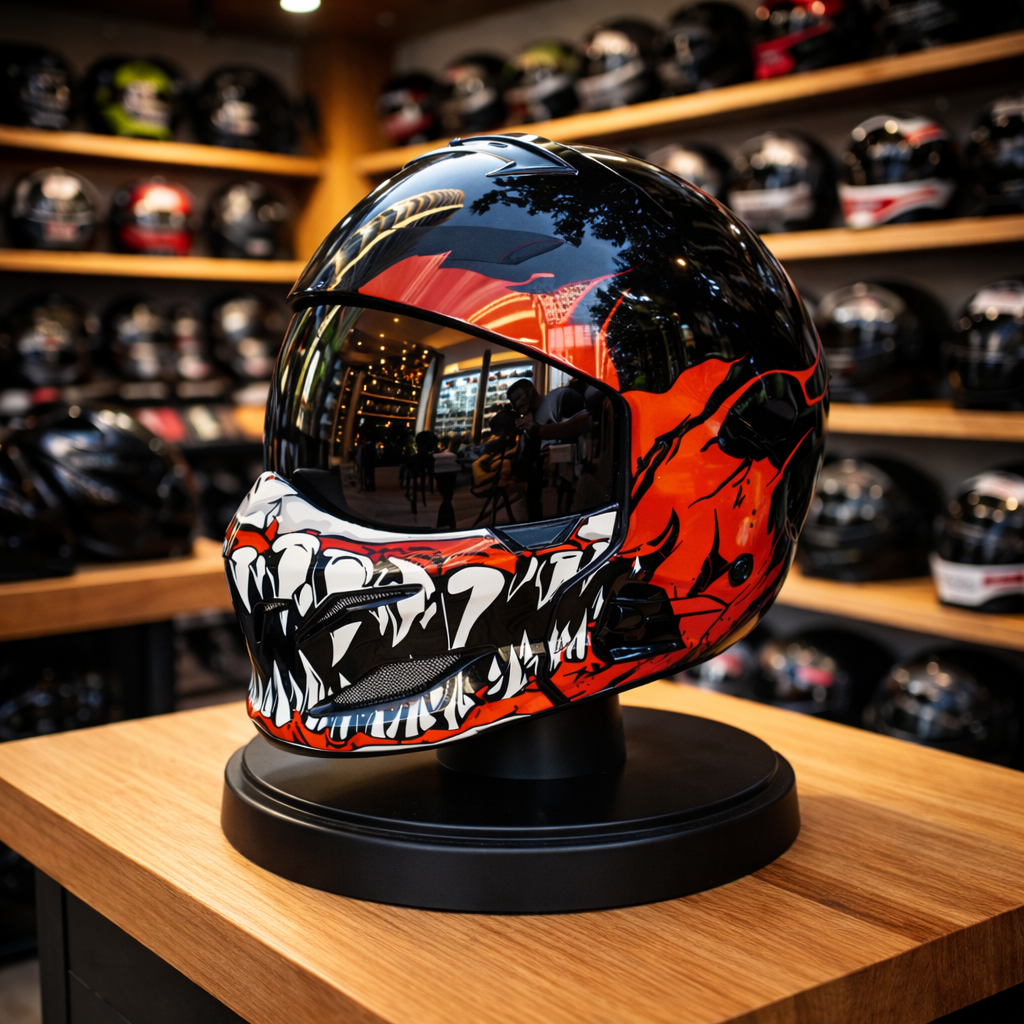 Casco de motocicleta unisex Scorpion Retro - Meowbutter