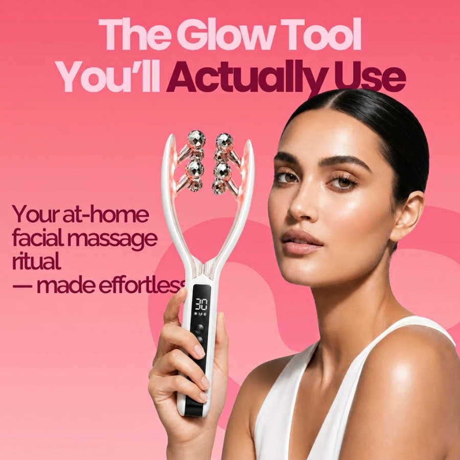 Jawline And Neck Defining Face Massage Device For Tension Relief