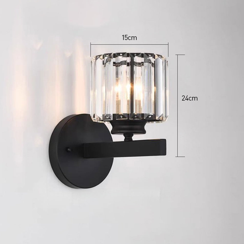 Lámpara de pared Crystal | Aplique moderno de vidrio y hierro | Meowbutter