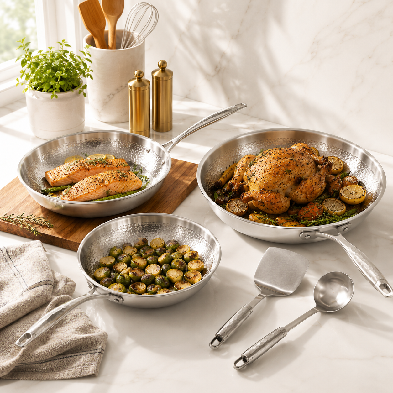 Premium Titanium Cookware Set Pro for Everyday Versatility and Lifetime Durability
