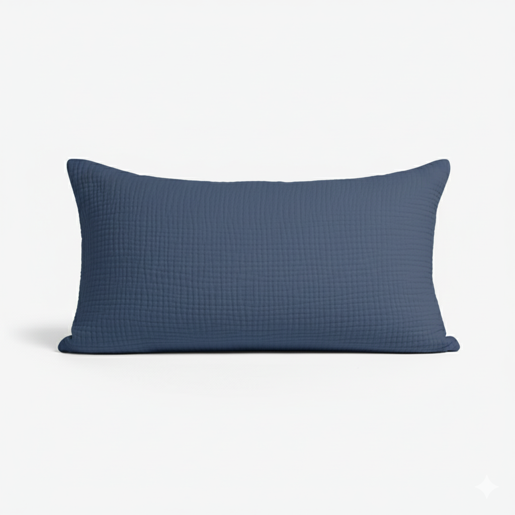 Single Pillowcase From One Hundred Percent Muslin Cotton