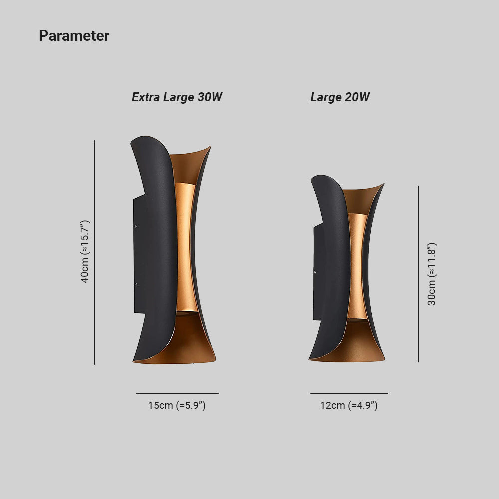 Ardell | Curved Outdoor Wall-Mounted LED Lamp