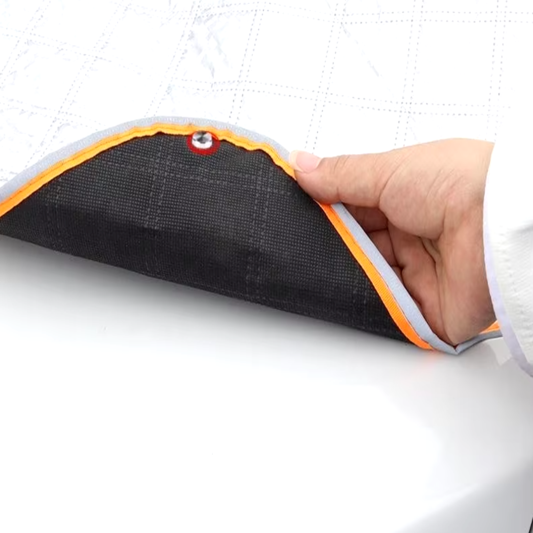 Magnetyczna osłona przedniej szyby — 225x110cm, uniwersalny rozmiar z klapkami na lusterka boczne