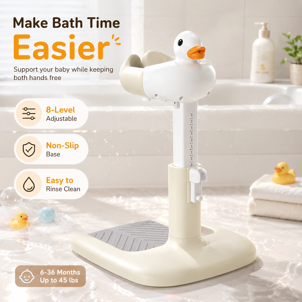 Hands-Free Upright Toddler Bath Stand