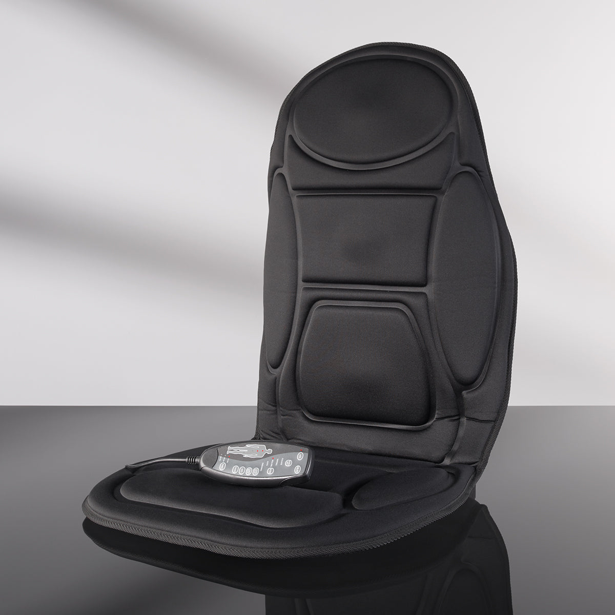 Car Massage Seat Cushion — Heated Multi-Zone Lumbar and Back Support