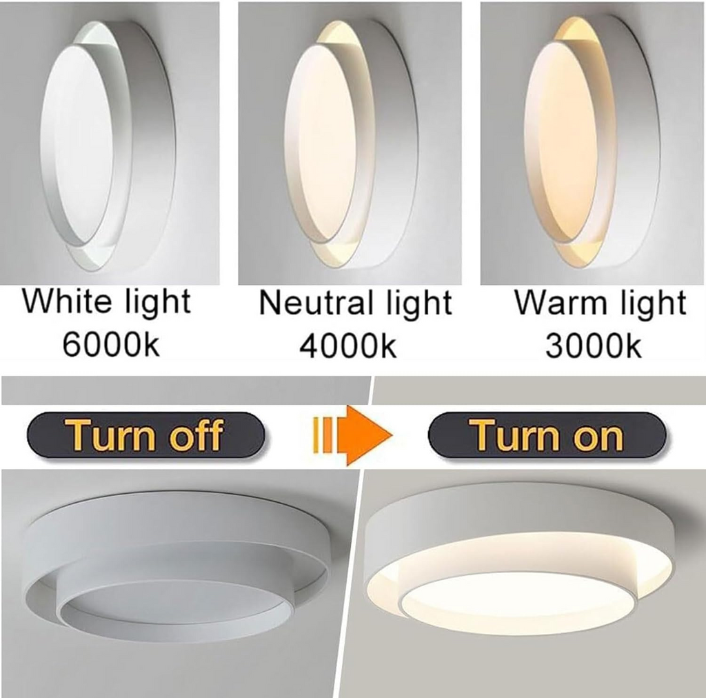 Plafoniera LED rotonda nordica | Design moderno minimalista | Meowbutter