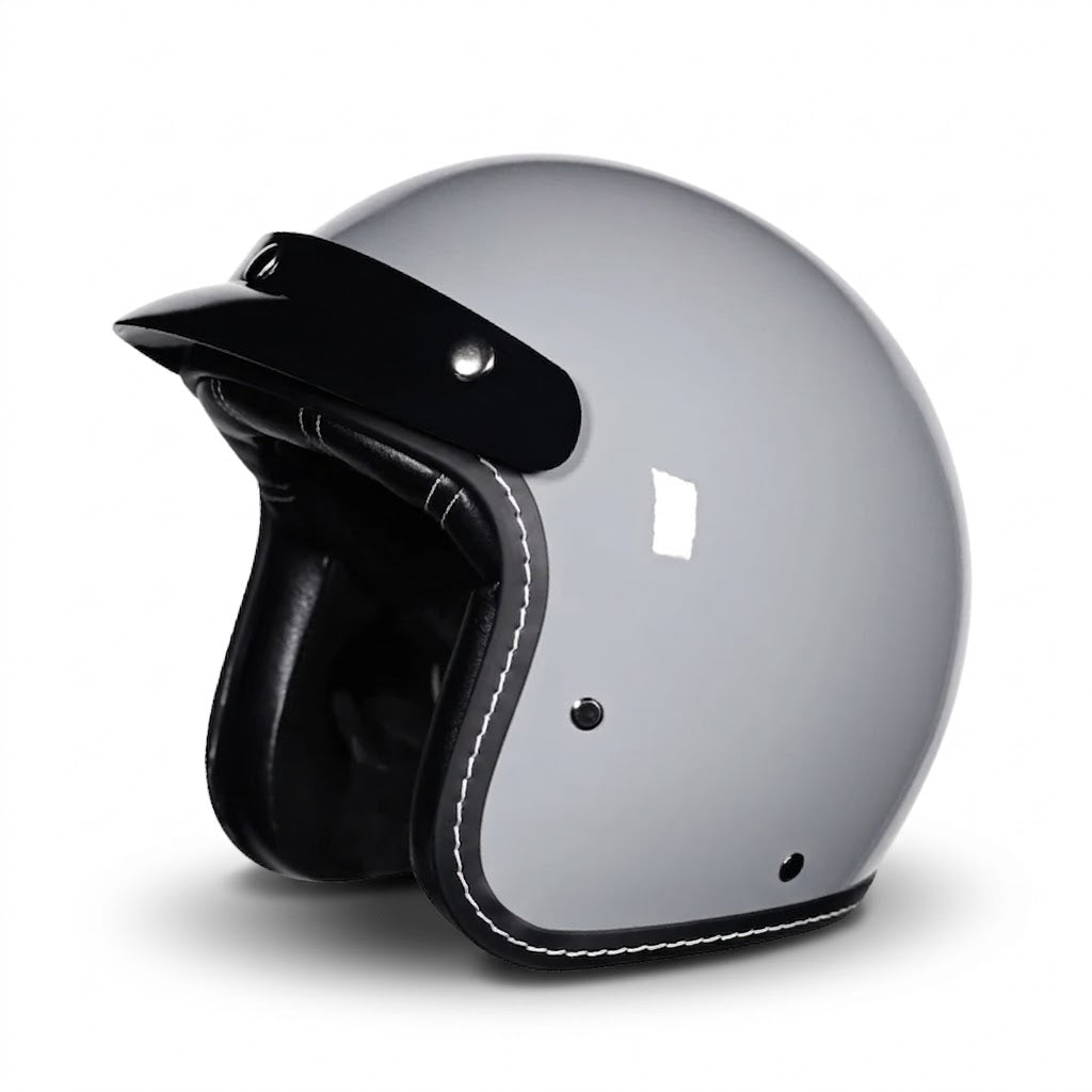 Vintage Open Face Motorcycle Helmet – All-Season Comfort & Protection - Meowbutter