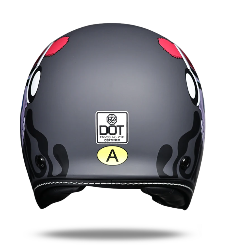 Casco de motocicleta retro abierto premium – Aprobado por DOT y ECE - Meowbutter