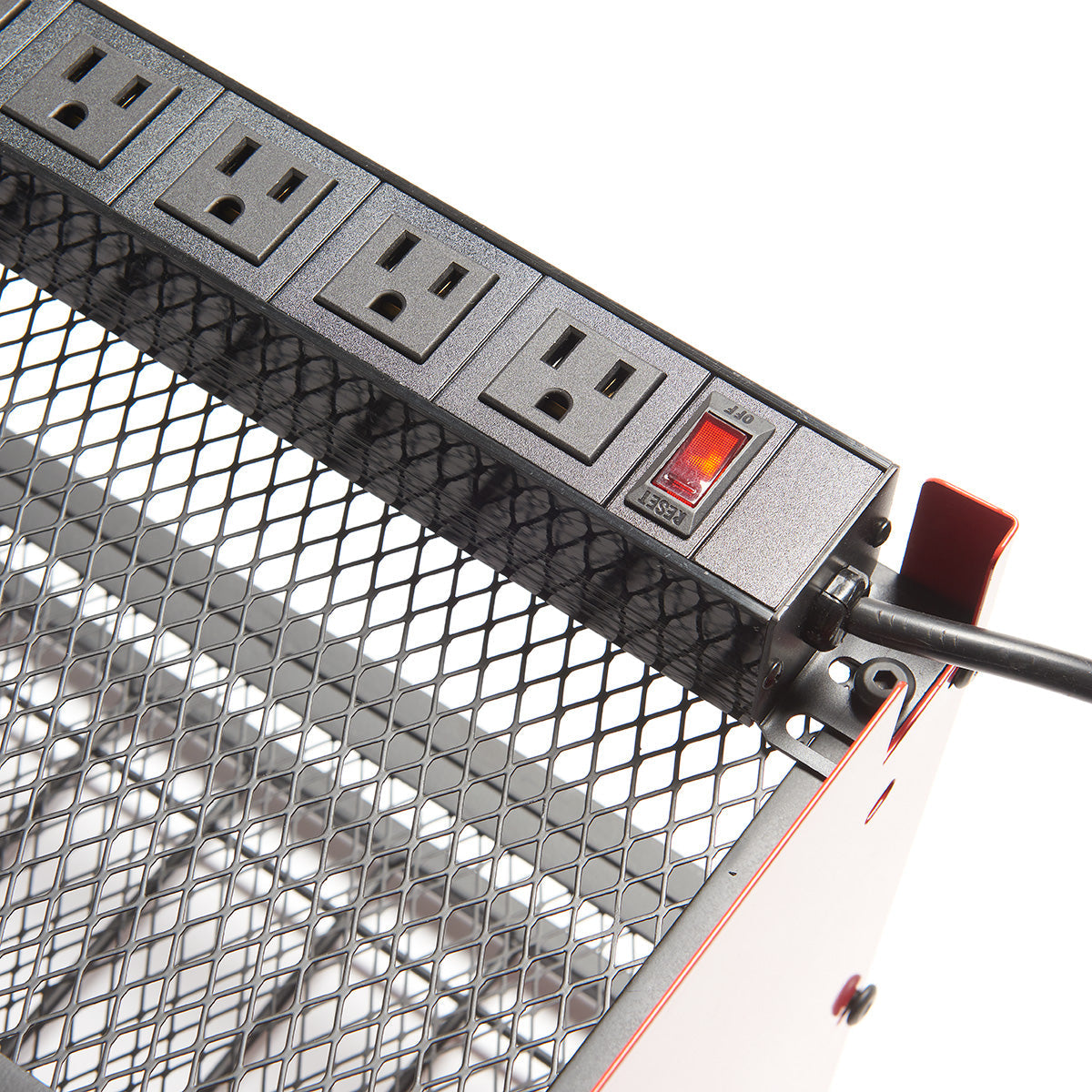 Wall-Mounted Tool Organizer — 8-Outlet Power Station, Storage Shelf, 6-Foot Cable