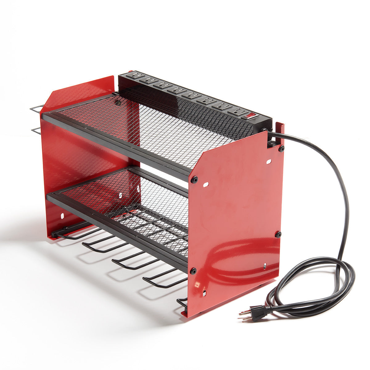 Wall-Mounted Tool Organizer — 8-Outlet Power Station, Storage Shelf, 6-Foot Cable