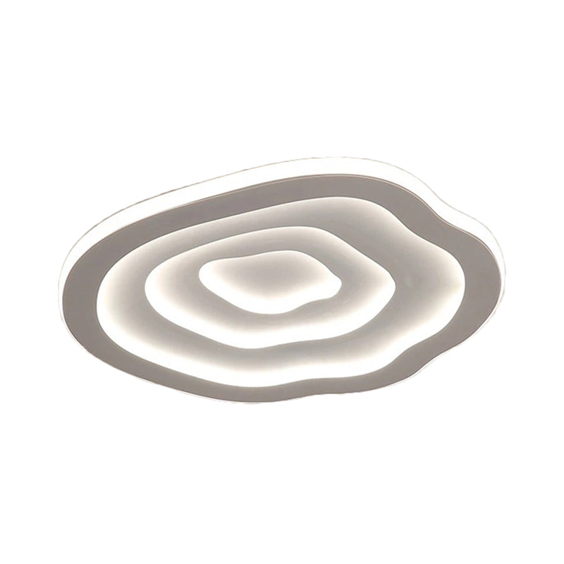 Ripple LED Flush Mount Ceiling Lamp — Modern Sleek Layered Acrylic Housing
