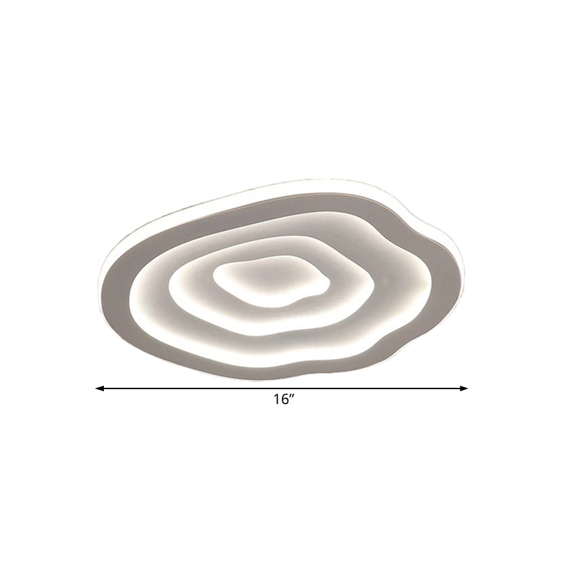 Ripple LED Flush Mount Ceiling Lamp — Modern Sleek Layered Acrylic Housing